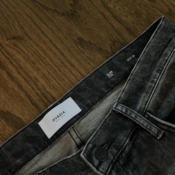 Ovadia & Sons Black Leopard Denim Slim Jeans - Picture 4 of 8